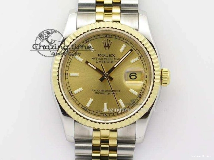 0415 MultiPurpose DateJust 116234 BP Best Edition SS YG Gold Dial On SS Bracelet A2824 V 3942